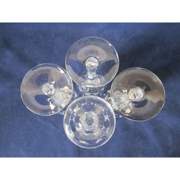 Atlantis Vista Alegre Suzana Pattern Crystal Cristal 4 Wine Glasses Portugal - Picture 11 of 11